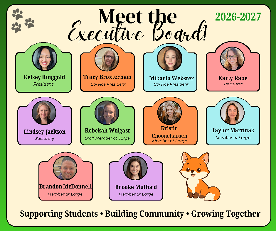 Members of the 2026-2027 executive board
